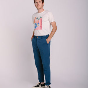 PANTALON CHINO BLEU PRUSSE